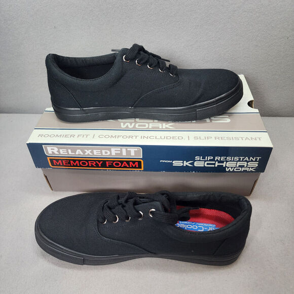 Skechers Sudler Lace Up Work Shoes Slip Resistant Size 10 Memory Foam‎ NIB - Picture 2 of 8